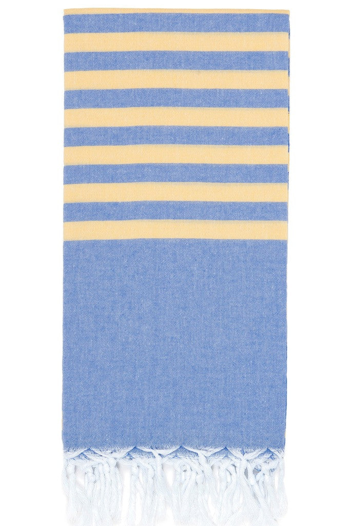 clara hammam towel cornflower daisy design detail